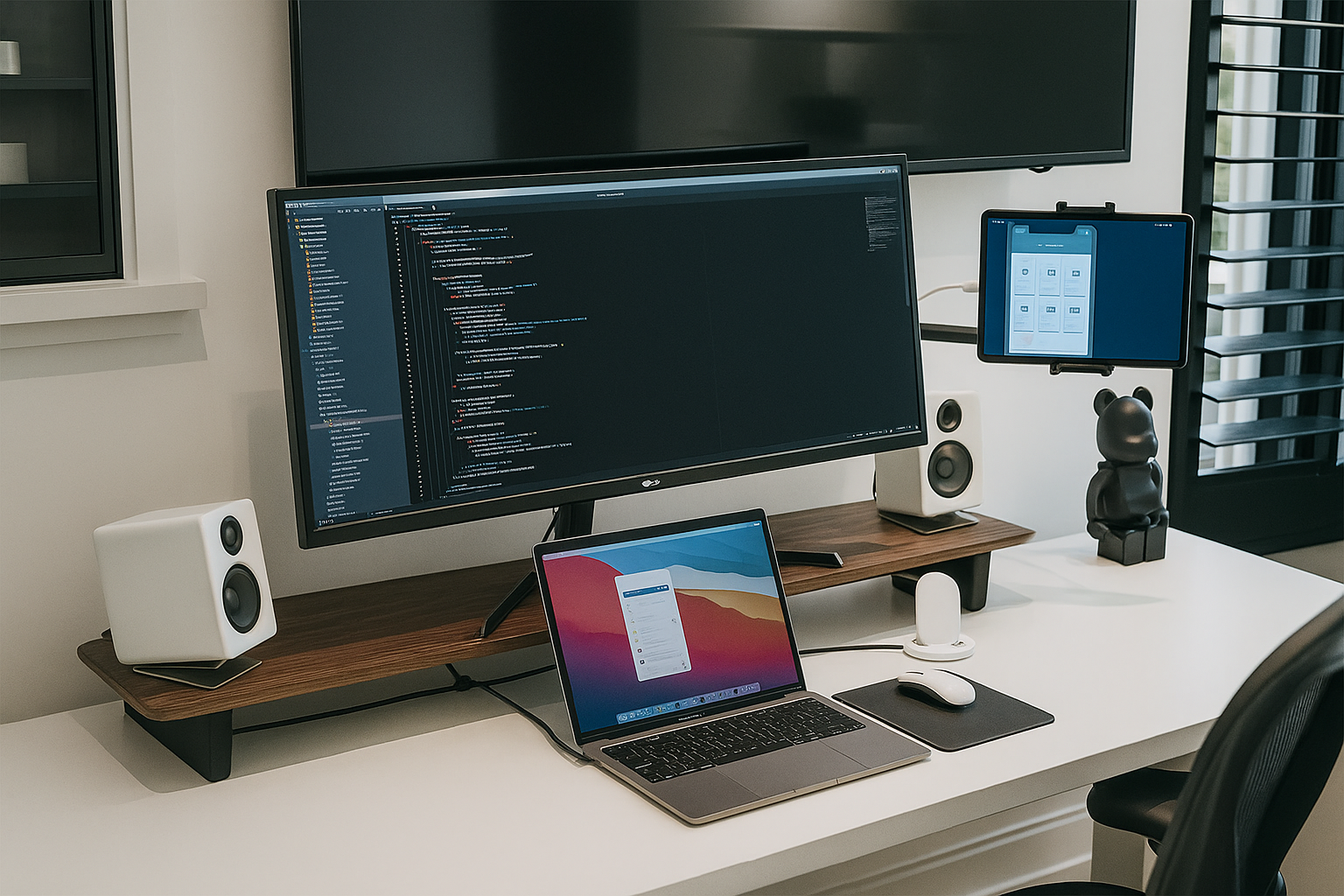 20251005 1421 modern office setup remix 01k6t50dmee7zsd2tyvnhkych4
